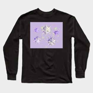 Bright lurid beautiful coronavirus cells Long Sleeve T-Shirt